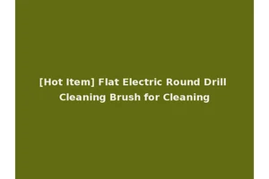 [Hot Item] Flat Electric Round Drill Cleaning Brush for Cleaning