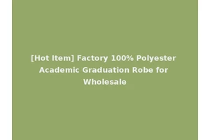 [Hot Item] Factory 100% Polyester Academic Graduation Robe for Wholesale