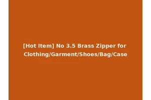 [Hot Item] No 3.5 Brass Zipper for Clothing/Garment/Shoes/Bag/Case