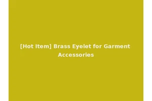 [Hot Item] Brass Eyelet for Garment Accessories