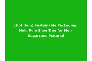 [Hot Item] Sustainable Packaging Mold Pulp Shoe Tree for Men Sugarcane Material