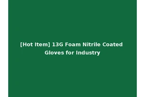 [Hot Item] 13G Foam Nitrile Coated Gloves for Industry