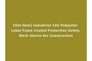 [Hot Item] Industrial 13G Polyester Latex Foam Coated Protective Safety Work Gloves for Construction