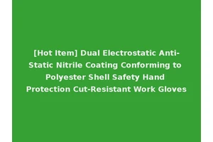 [Hot Item] Dual Electrostatic Anti-Static Nitrile Coating Conforming to Polyester Shell Safety Hand Protection Cut-Resistant Work Gloves