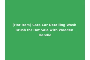 [Hot Item] Care Car Detailing Wash Brush for Hot Sale with Wooden Handle