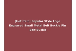 [Hot Item] Popular Style Logo Engraved Small Metal Belt Buckle Pin Belt Buckle