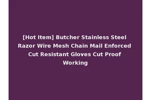 [Hot Item] Butcher Stainless Steel Razor Wire Mesh Chain Mail Enforced Cut Resistant Gloves Cut Proof Working
