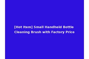 [Hot Item] Small Handheld Bottle Cleaning Brush with Factory Price