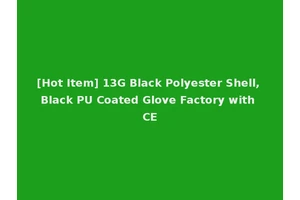 [Hot Item] 13G Black Polyester Shell, Black PU Coated Glove Factory with CE