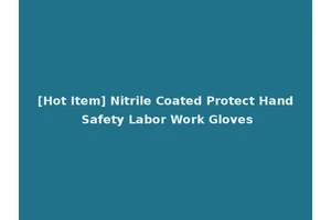 [Hot Item] Nitrile Coated Protect Hand Safety Labor Work Gloves