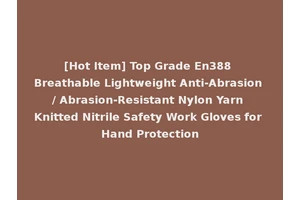 [Hot Item] Top Grade En388 Breathable Lightweight Anti-Abrasion / Abrasion-Resistant Nylon Yarn Knitted Nitrile Safety Work Gloves for Hand Protection