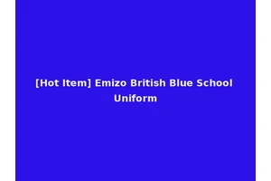 [Hot Item] Emizo British Blue School Uniform