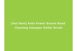 [Hot Item] Auto Power Broom Road Cleaning Sweeper Roller Brush