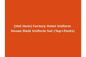 [Hot Item] Factory Hotel Uniform House Maid Uniform Set (Top+Pants)