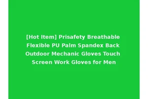 [Hot Item] Prisafety Breathable Flexible PU Palm Spandex Back Outdoor Mechanic Gloves Touch Screen Work Gloves for Men