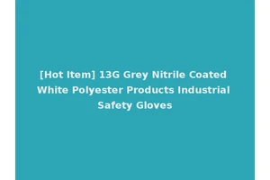 [Hot Item] 13G Grey Nitrile Coated White Polyester Products Industrial Safety Gloves