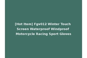 [Hot Item] Fgv012 Winter Touch Screen Waterproof Windproof Motorcycle Racing Sport Gloves