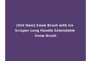 [Hot Item] Snow Brush with Ice Scraper Long Handle Extendable Snow Brush