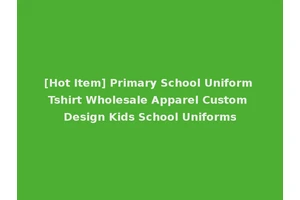 [Hot Item] Primary School Uniform Tshirt Wholesale Apparel Custom Design Kids School Uniforms