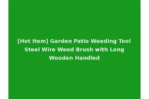 [Hot Item] Garden Patio Weeding Tool Steel Wire Weed Brush with Long Wooden Handled