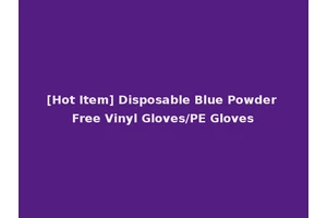 [Hot Item] Disposable Blue Powder Free Vinyl Gloves/PE Gloves