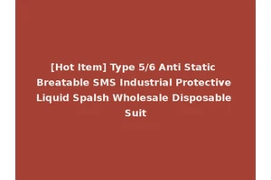[Hot Item] Type 5/6 Anti Static Breatable SMS Industrial Protective Liquid Spalsh Wholesale Disposable Suit