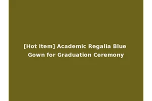 [Hot Item] Academic Regalia Blue Gown for Graduation Ceremony
