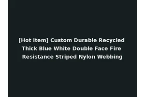 [Hot Item] Custom Durable Recycled Thick Blue White Double Face Fire Resistance Striped Nylon Webbing