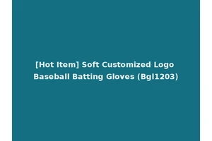 [Hot Item] Soft Customized Logo Baseball Batting Gloves (Bgl1203)