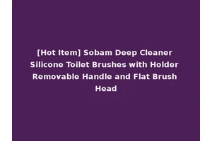 [Hot Item] Sobam Deep Cleaner Silicone Toilet Brushes with Holder Removable Handle and Flat Brush Head