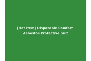 [Hot Item] Disposable Comfort Asbestos Protective Suit