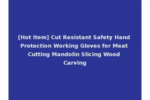 [Hot Item] Cut Resistant Safety Hand Protection Working Gloves for Meat Cutting Mandolin Slicing Wood Carving