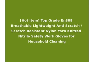 [Hot Item] Top Grade En388 Breathable Lightweight Anti Scratch / Scratch Resistant Nylon Yarn Knitted Nitrile Safety Work Gloves for Household Cleaning