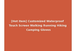 [Hot Item] Customized Waterproof Touch Screen Walking Running Hiking Camping Gloves