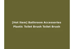 [Hot Item] Bathroom Accessories Plastic Toilet Brush Toilet Brush