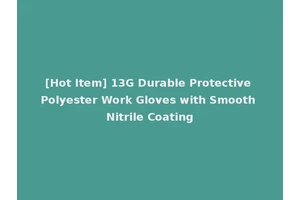 [Hot Item] 13G Durable Protective Polyester Work Gloves with Smooth Nitrile Coating