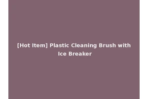 [Hot Item] Plastic Cleaning Brush with Ice Breaker