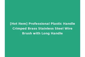 [Hot Item] Professional Plastic Handle Crimped Brass Stainless Steel Wire Brush with Long Handle