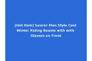 [Hot Item] Saucer Man Style Cool Winter Riding Beanie with with Glasses on Front