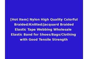 [Hot Item] Nylon High Quality Colorful Braided/Knitted/Jacquard Braided Elastic Tape Webbing Wholesale Elastic Band for Shoes/Bags/Clothing with Good Tensile Strength