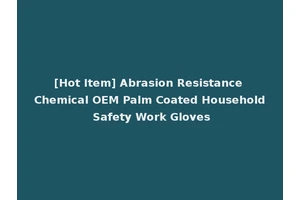[Hot Item] Abrasion Resistance Chemical OEM Palm Coated Household Safety Work Gloves