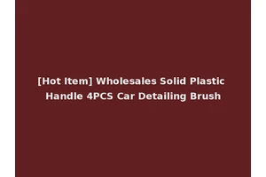 [Hot Item] Wholesales Solid Plastic Handle 4PCS Car Detailing Brush