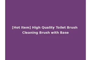 [Hot Item] High Quality Toilet Brush Cleaning Brush with Base