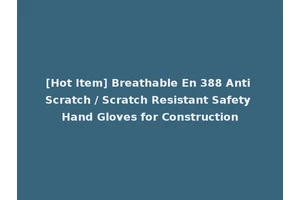 [Hot Item] Breathable En 388 Anti Scratch / Scratch Resistant Safety Hand Gloves for Construction