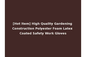 [Hot Item] High Quality Gardening Construction Polyester Foam Latex Coated Safety Work Gloves
