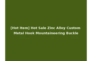 [Hot Item] Hot Sale Zinc Alloy Custom Metal Hook Mountaineering Buckle