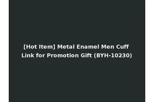 [Hot Item] Metal Enamel Men Cuff Link for Promotion Gift (BYH-10230)