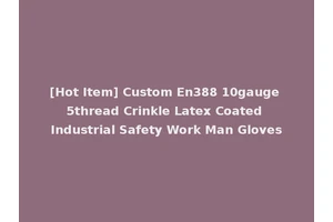 [Hot Item] Custom En388 10gauge 5thread Crinkle Latex Coated Industrial Safety Work Man Gloves