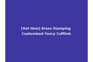 [Hot Item] Brass Stamping Customized Fancy Cufflink