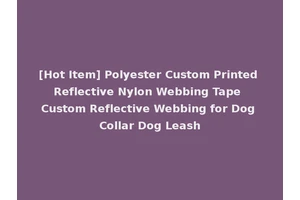 [Hot Item] Polyester Custom Printed Reflective Nylon Webbing Tape Custom Reflective Webbing for Dog Collar Dog Leash